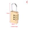 Mosazný Mini 3/4místný Číselný Kódový Zámek Kombinační Visací Zámek Visací Zámek Resetovatelný Na Cestovní Tašku Dveře Skříňku