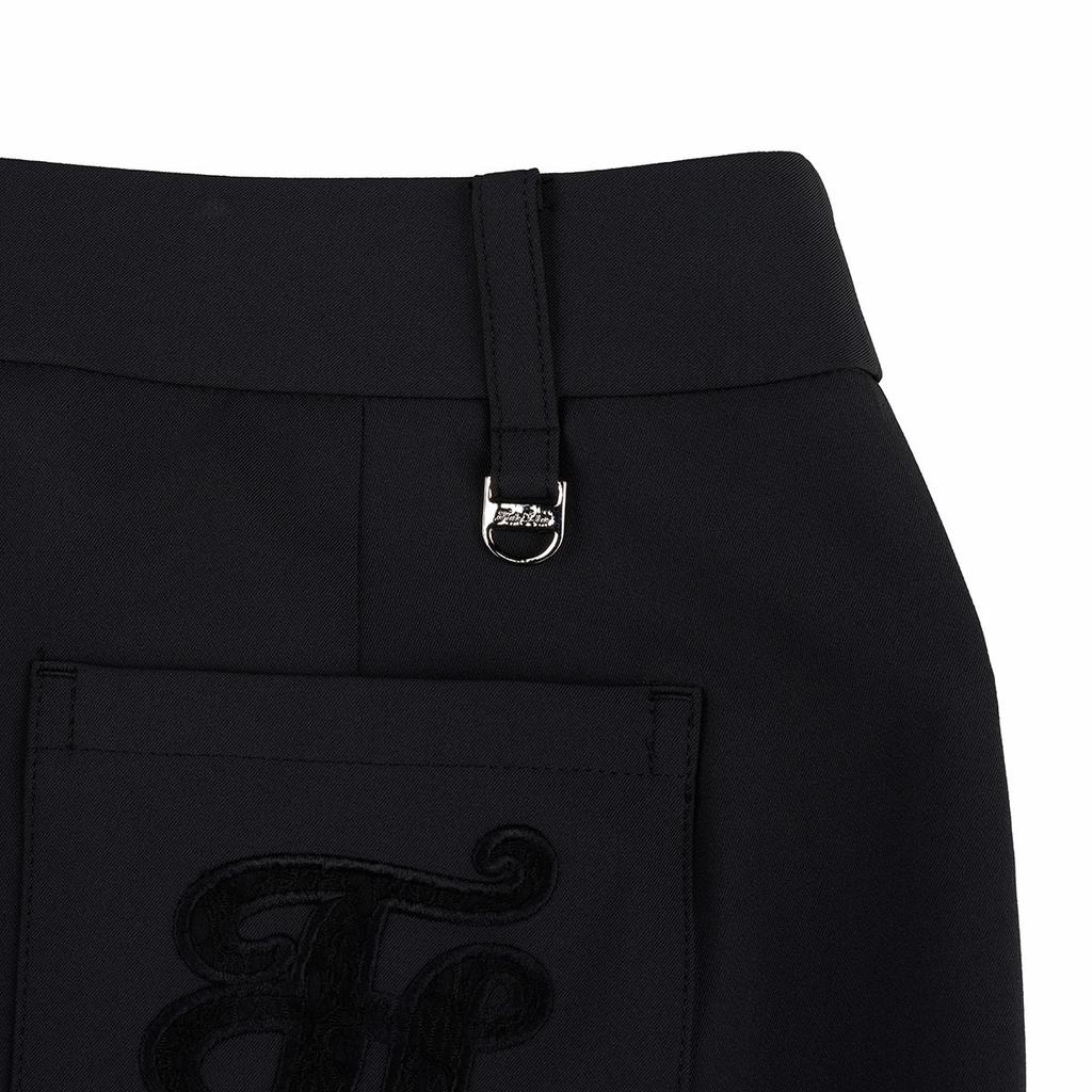 FAIRLIAR GOLF Lace Slit Bootcut Pants (Black)