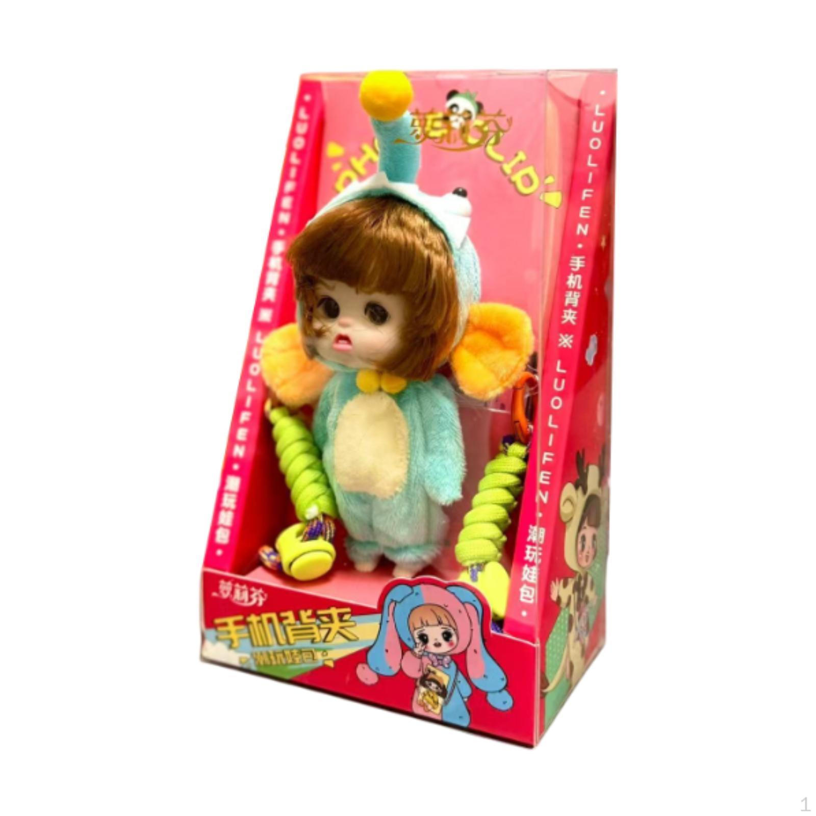 

Милий ляльковий спальний мішок Дитячі сумки Затискач для мобільного телефону Декоративний подарунок дівчатам на день народження для вітальні Blue Shark