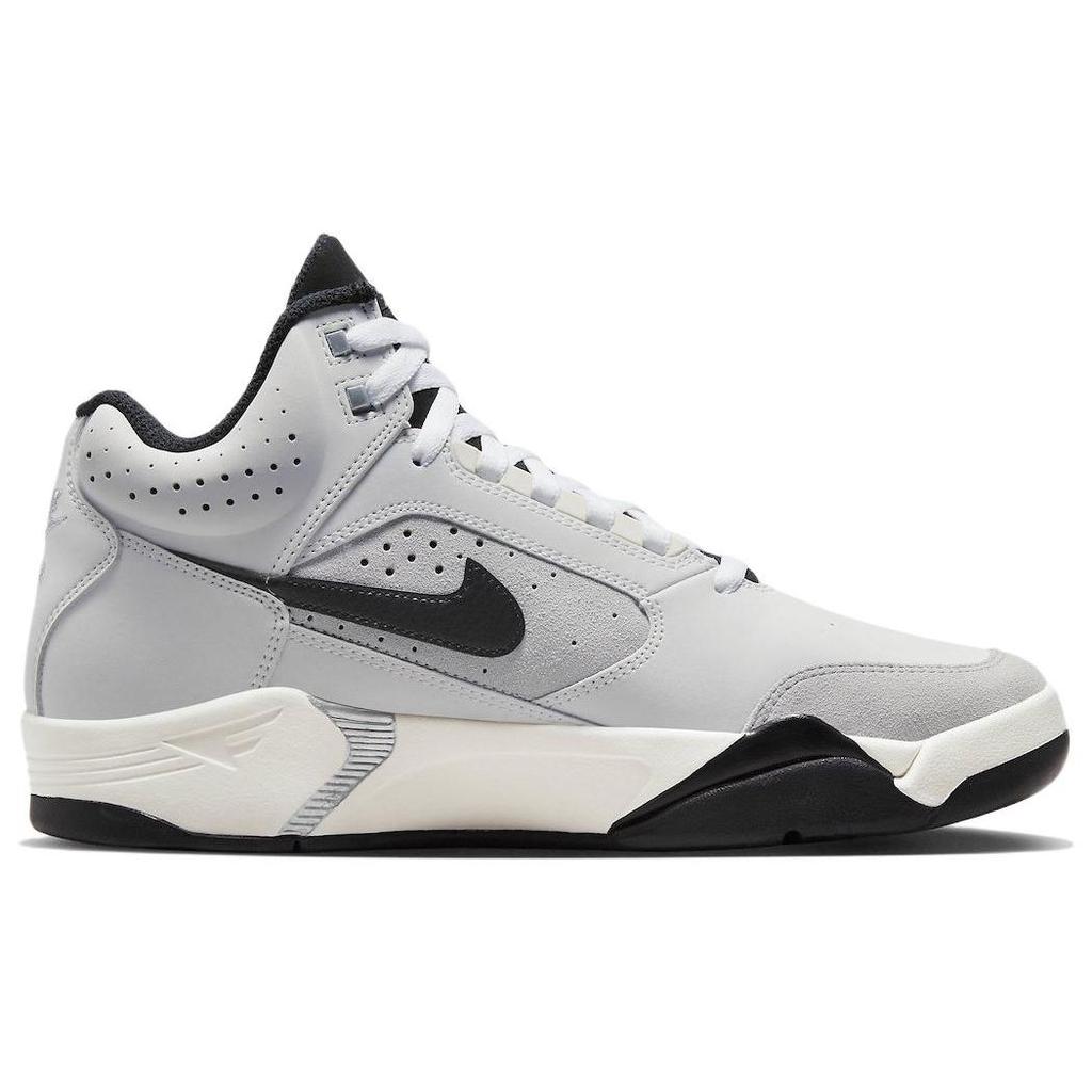 Nike Air Flight Lite Mid Pó de Fóton Prata Metálico Cinza Fumaça Claro Preto Sapatos Masculinos FJ2949-001