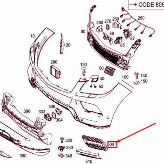 Mercedes-Benz W166 GLE Przedni Zderzak Ramka Światła Przeciwmgielnego Akcesorium