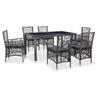 Day and Night - Day and Night Garden Dining Set 7 Pieces In Gray Synthetic Rattan