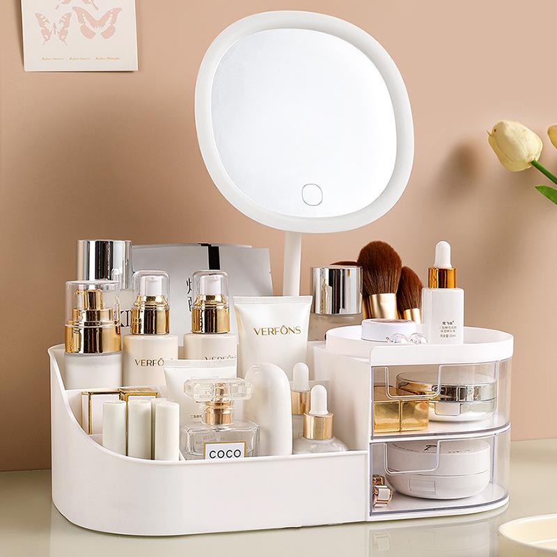 Desktop Storage Box for Stationery, Cosmetics, and Dormitory Use
