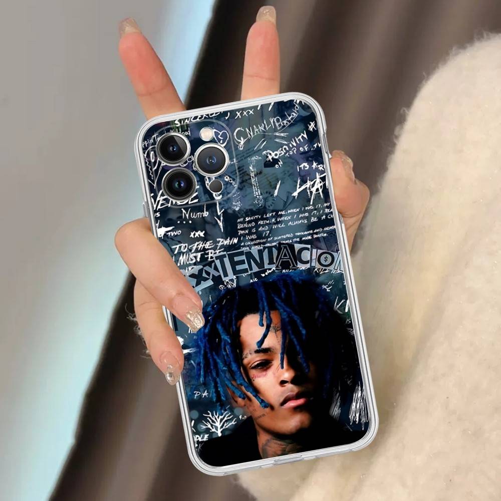 Rapper X-XXXTentacionS For IPhone 11 12 13 14 15 16 17 Pro Max Plus 13 Mini Silicone Soft Transparent Back
