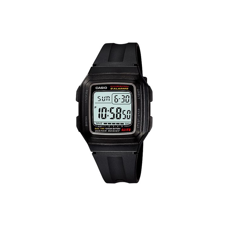 CASIO Men YOUTH Gray Watch F-201WA-1A F-201WA-1A Black Strap