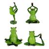 Gröna Grodor Skulptur Mediterande Djurfigur Samlarprydnad För Inomhus- och Utomhusdekoration Och Gåva