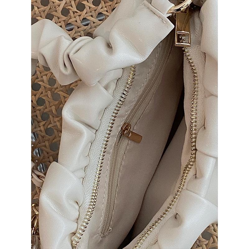 IELGY Urban Simple Ladies Solid Color Soft Leather Comfortable Chain Diagonal Bag