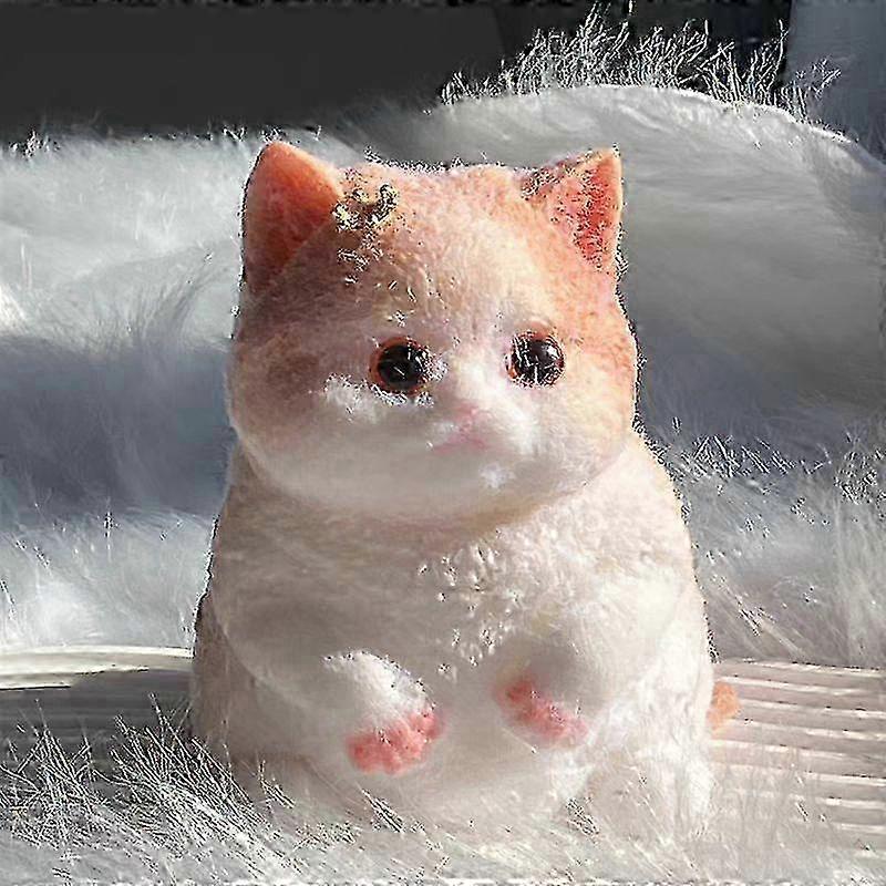 New Taba Cute Chubby Cat Orange Cat Plush Soft Sticky Girl Kids Birthday Gift Fidget Squishy Toy Pet Ornaments Gifts