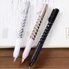 Yousheng Geometric Metallic Crinkle Pen Crunchy Sensory Pen Morphing Ballpoint Pen for Stress Relief 0.5mm Retractable Gel Pen for School Office