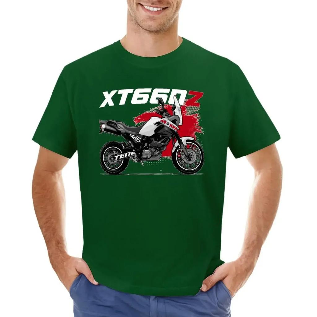 Heavyweights Anime Clothes Blouse Black T Shirts for Men Tenere-XT660Z-Essential- T-shirt Oversized Men Clothing Graphic Tops