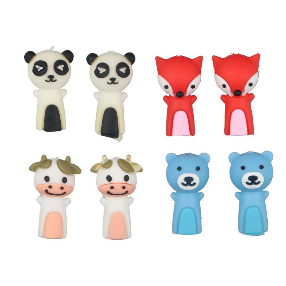 Writing Tool Cartoon Cow Gel Pen Top Protector Pencil Cap Pencil Top Extender Pencil Protection