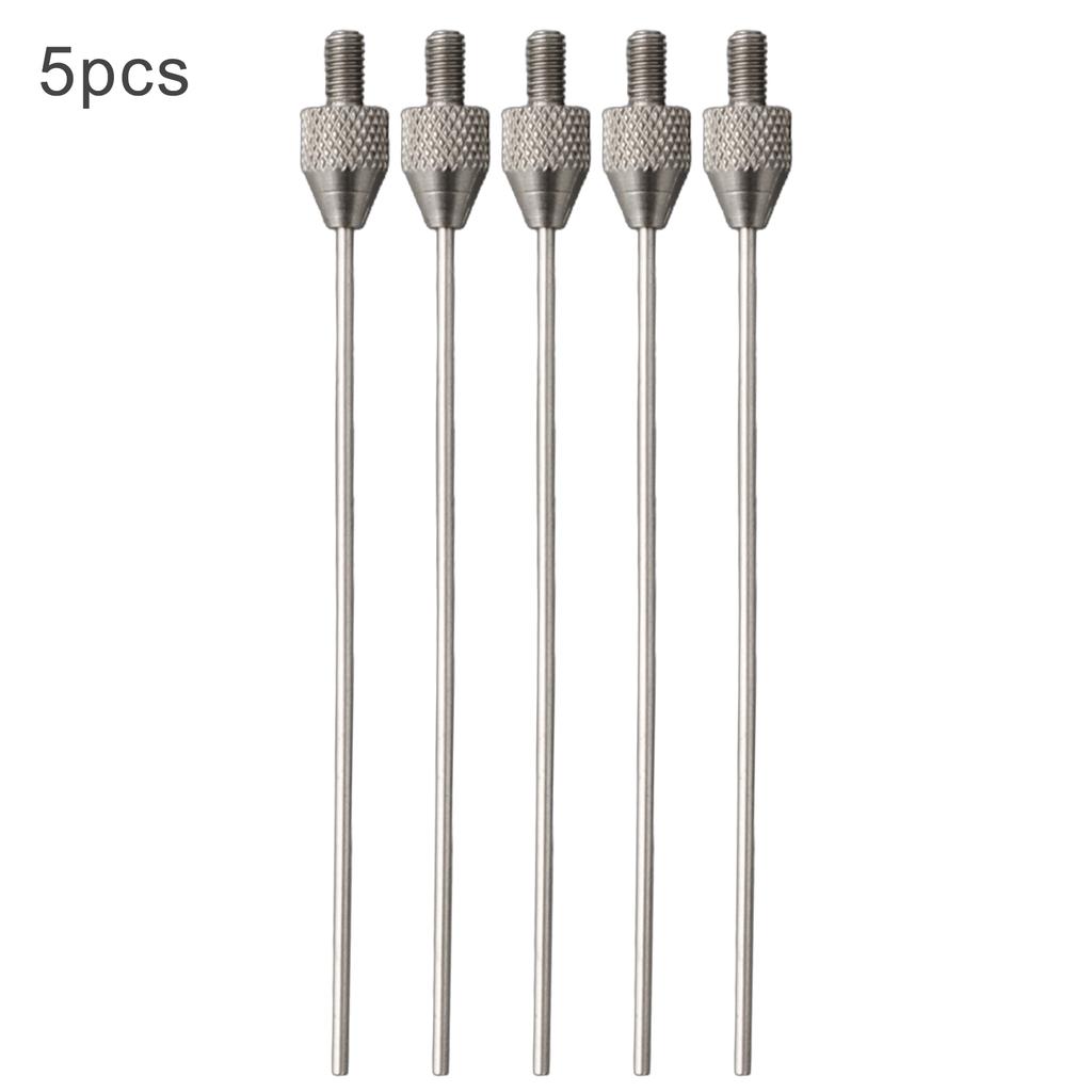 Set of 5 Needle Contact Points for Dial Indicator and Depth Gauge Probing with 1X50mm Long Tip M2 5 Thread Stainless Steel
