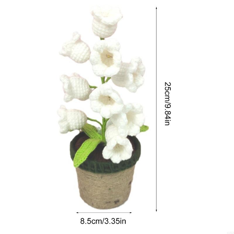 62KD Intricately Produced Flower Plant Light Cotton Rope Knitted Flower Artistic Flower LED Light Plant