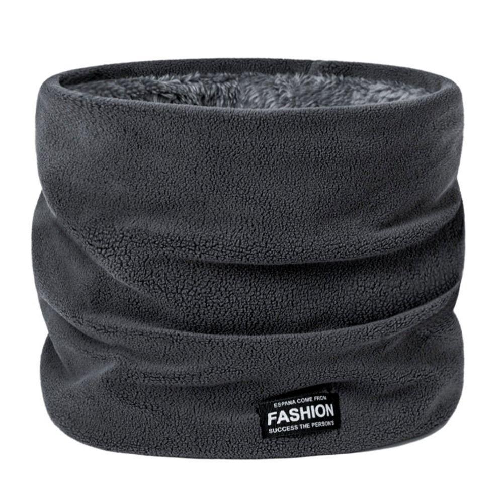 Double-Layer Fleece Neck Warmer for Men Thick Warm Fleece Lined Thermal Scarf  for Cold Weather