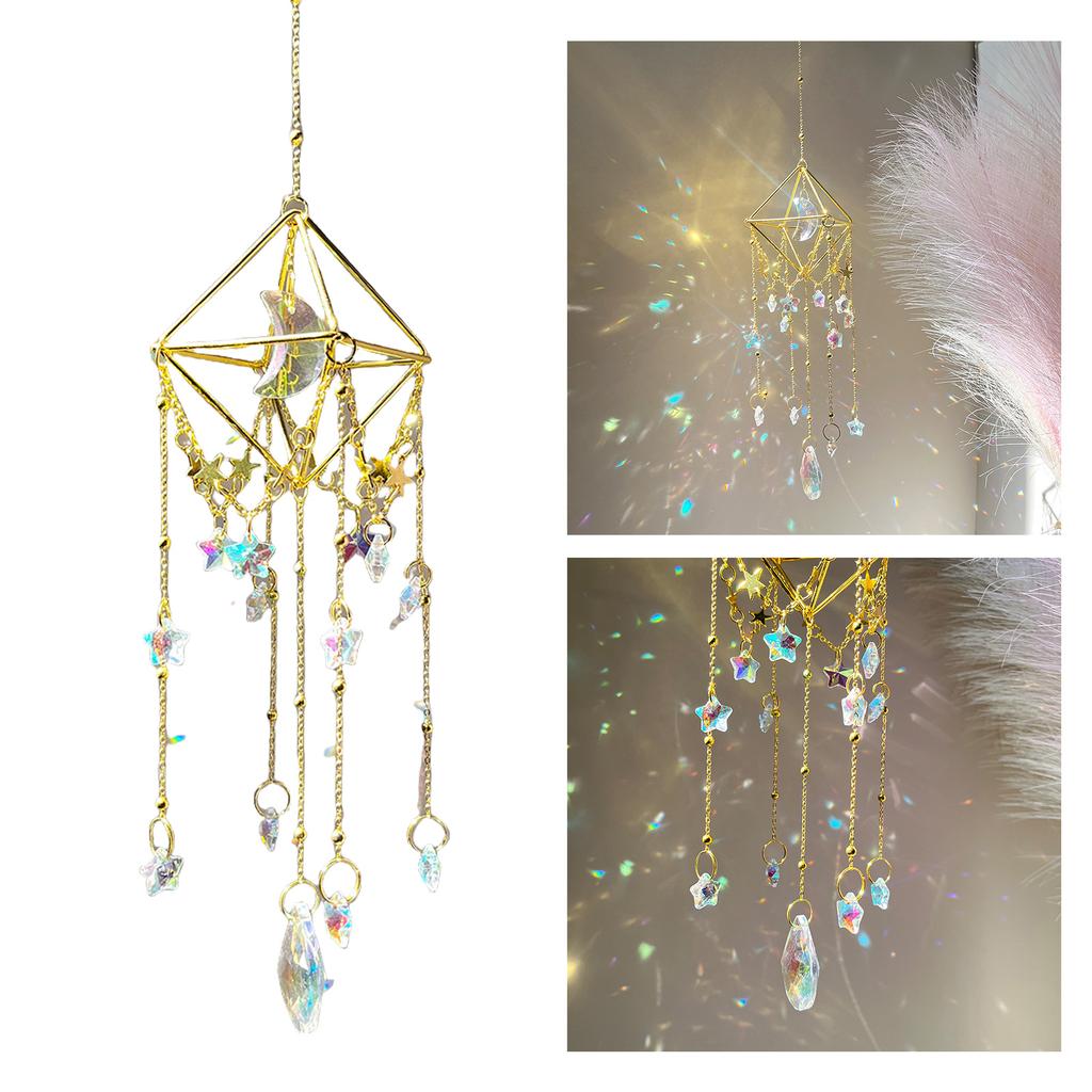 Handgefertigte Kristall-Sonnenfänger Anhänger, die Raumatmosphären mit atemberaubenden Lichtreflexionen aufwerten, Wanddekorationen
