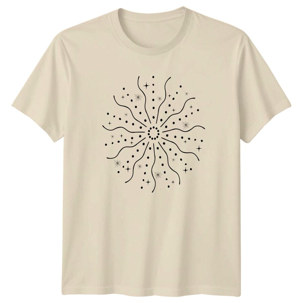 Abstract Sunburst Celestial Star Minimalist T-Shirt Minimalist Doodle XL