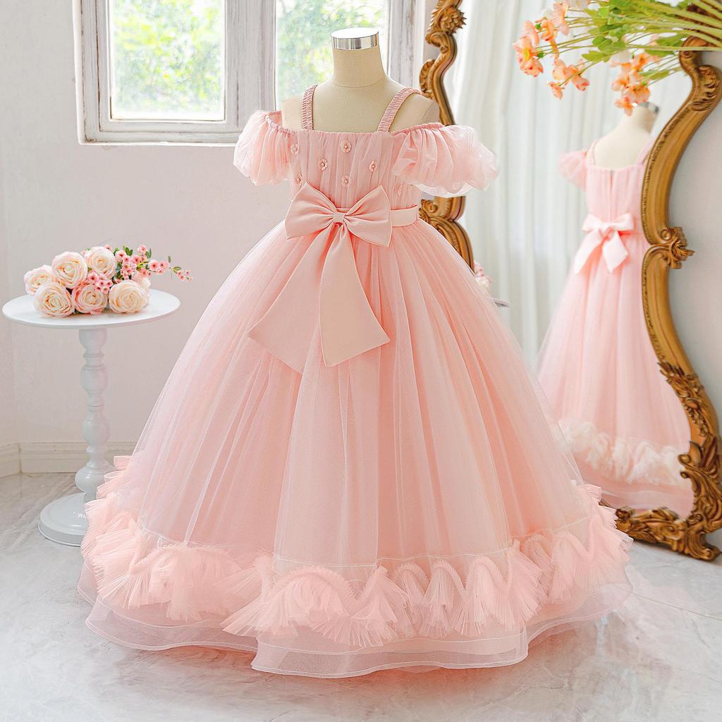 Nové formální princeznovské nadýchané šaty pro dívky – Ideální pro družičky, hostitelky a klavírní vystoupení.