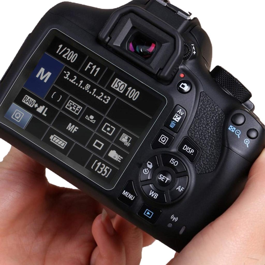 Screen Protector Tempered Glass Steel 9H Impact Compatible with Canon (3-Pack) Film, Film, Hardness, Resistant, Shatterproof, Anti-Fingerprint,