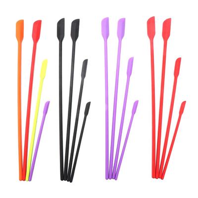 Kitchen Bottles,Cosmetic Small Rubber Spatula Thin Jar Scraper Mini Silicone Spatula Set Makeup