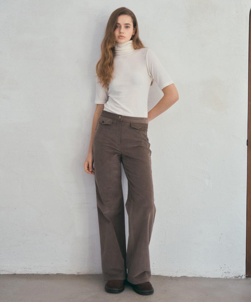 Aueonoseuteljia Twin Flap Corduroy Pants_Mocha Brown(O25-Pt15)