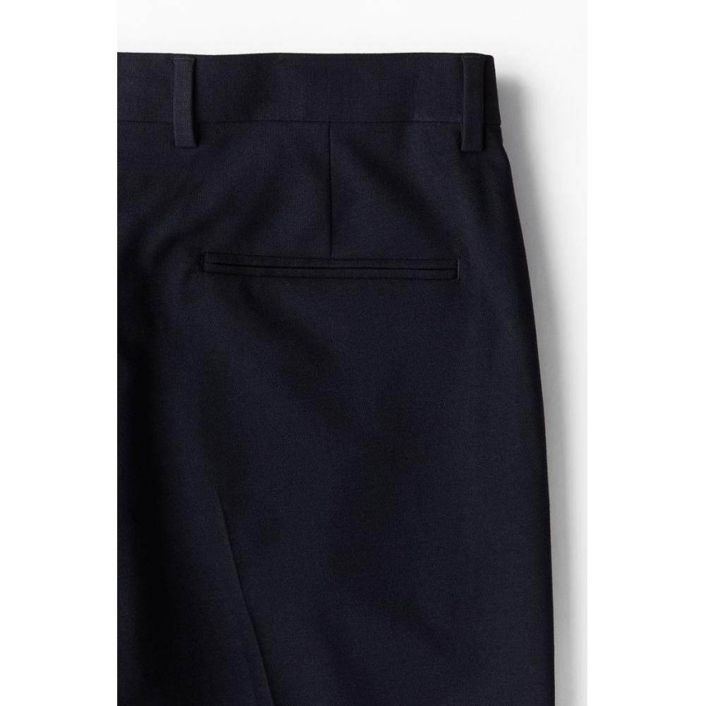 H M sliM Fit Suit Pants Navy Blue