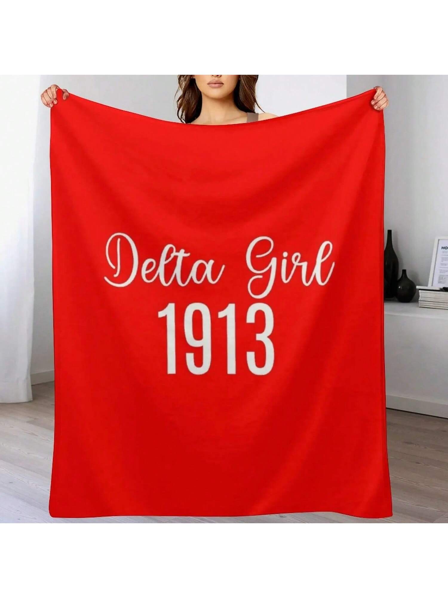Delta Girl 1913 Throw Blanket Soft Plush Plaid Summer Beddings Sofa Quilt Flannel Blankets 75X95CM