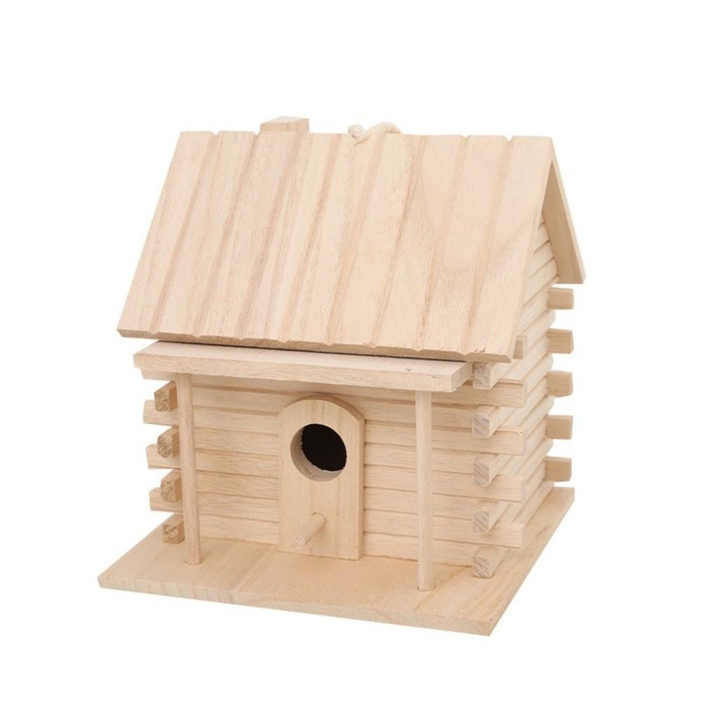 New Wooden Bird Cage Wall Mount Weatherproof Hanging Bird Nests Home Garden Decoration Bird House Nesting Box Outside
