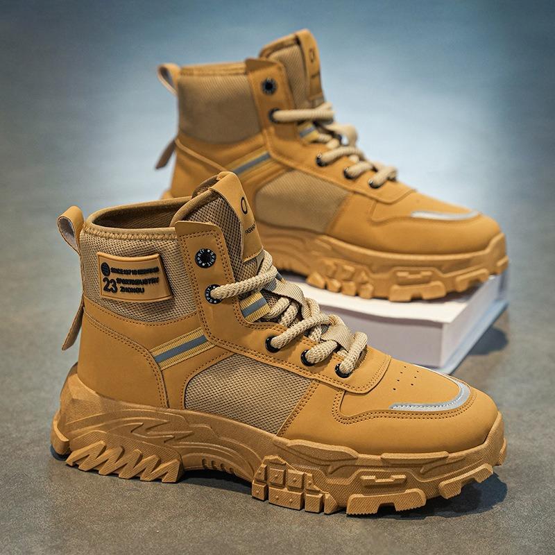 High-top Martin boots men's shoes autumn and winter new retro tooling shoes men's trendy versatile platform sports short boots