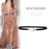 Slim Belt Women's Adjustable Leather Decorative Belt Versatile Dress Belt Women's Small Belt