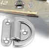 316 Stainless Steel Boat Folding Pad Eye Lashing D Ring Tie Down Cleat (4 Pcs 8mm)