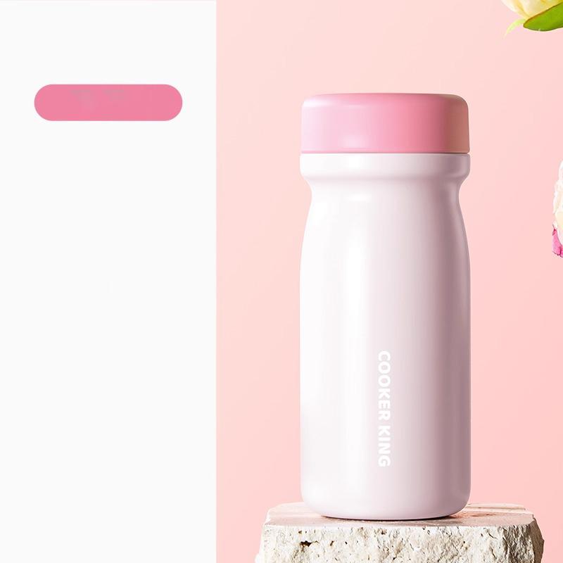 COOKER KING 350ml Mini Double Vacuum Coffee Mug Stainless Steel Thermos Hot &Cold Portable Water Bottle Leak Proof Insulated Cup