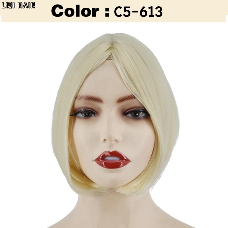 

XINRAN Синтетический парик Короткие средние прямые волнистые черные парики для женщин Женский повседневный парик для вечеринок 25cm