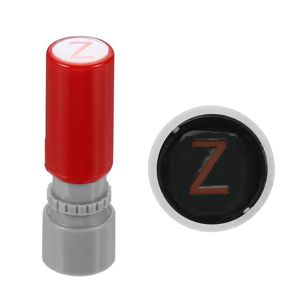 Abeceda Písmena Kulaté Razítko Dětské Dárky Hračky Samobarvicí Deska pro Scrapbooking Podložky s Barvou Razítkovací Blok do Třídy Červená 7mm