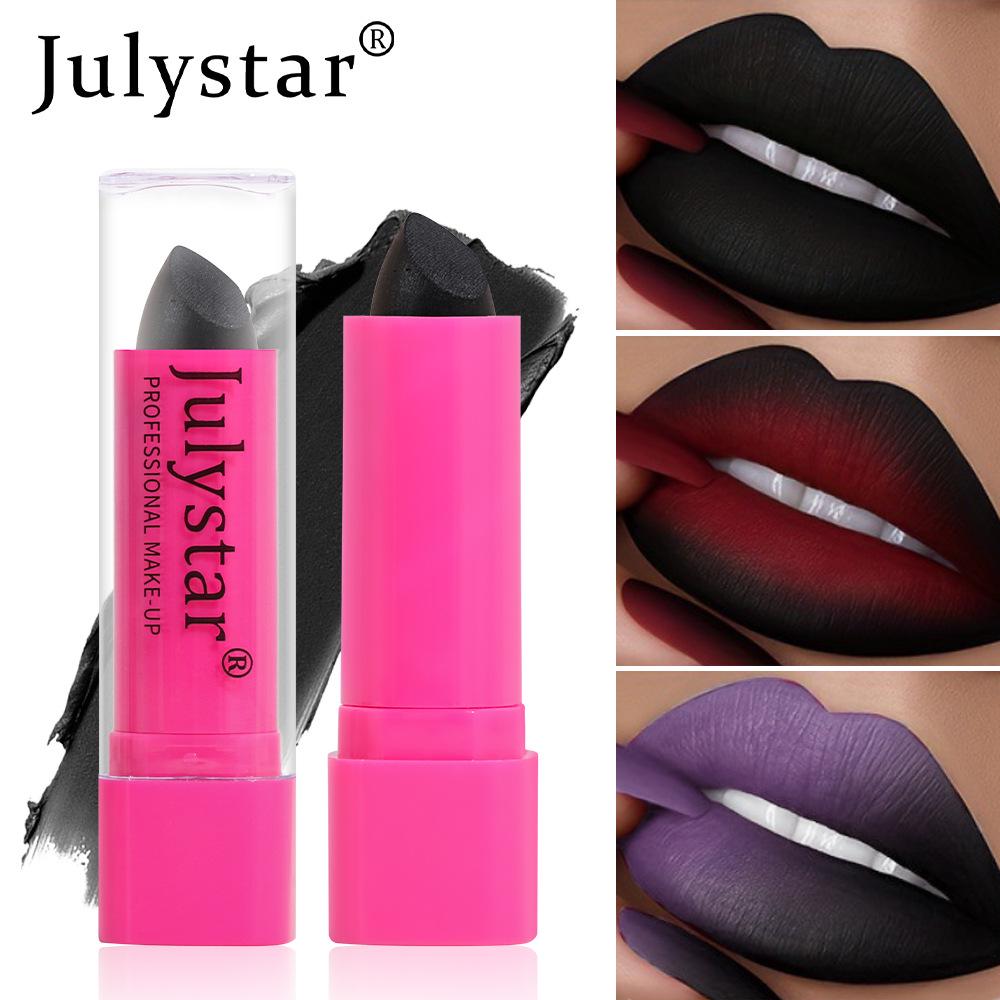 Julystar Halloween Long-Lasting Black Matte Lipstick