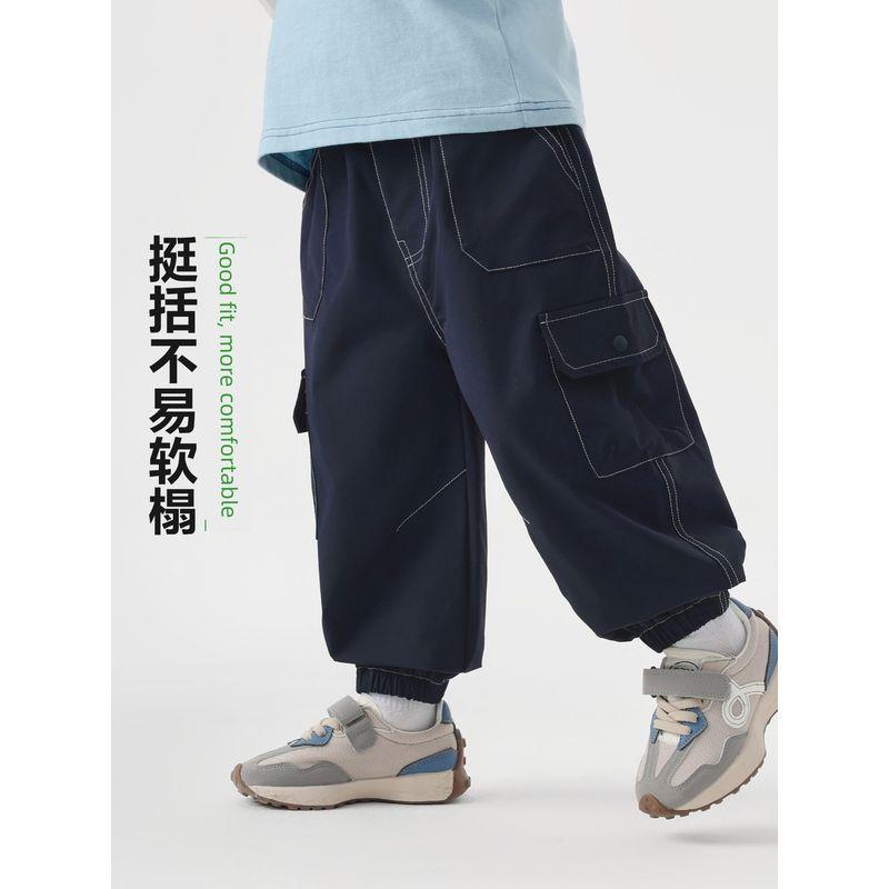 Right European Style Boys' Pants Children's Spring Cargo Pants Sports 2026 New Children's Clothing Baby Sports Outdoor Jogger Pants