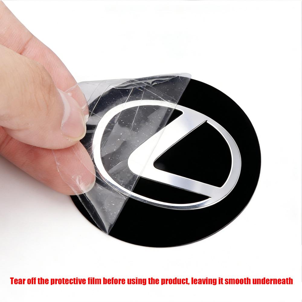Interior Stickers Car Styling 4Pcs 56mm Car Tire Hub Center Cap Stickers Car Refit Accessories For Lexus ES300h RX350h NX350h UX MZ4
