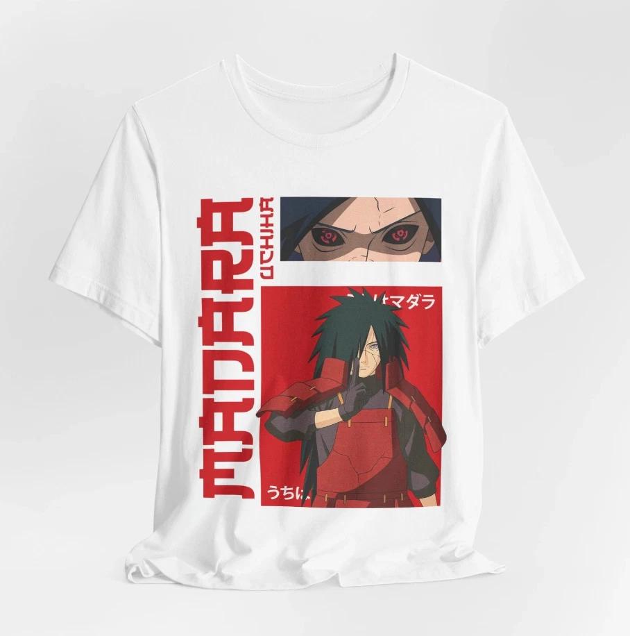 

Madara Uchiha Short Sleeve Tee – Bold Anime Shirt for True Manga Fans L