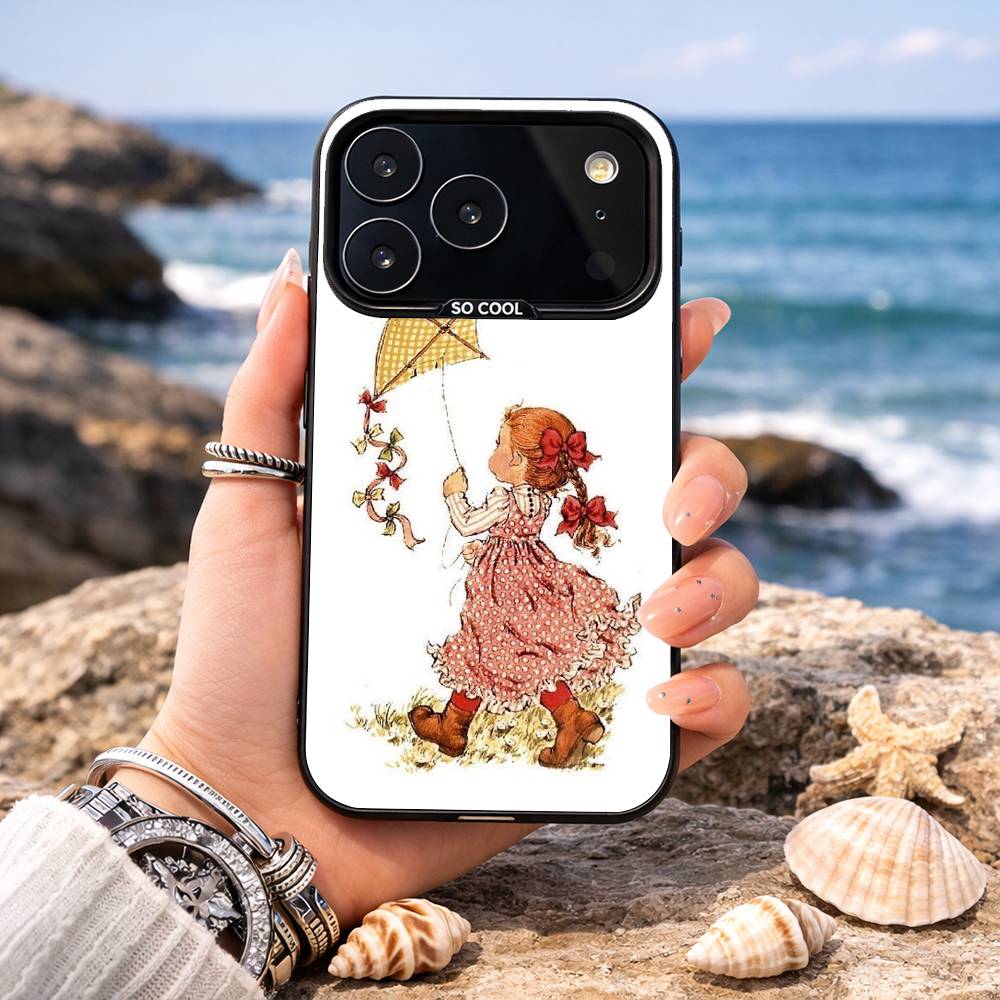 S-Sarah K-Kay Girl Phone Case For iPhone17,16,15,14,13,12,11,Pro,MAX Gray Matte Silicone Black Cover iPhone13PRO