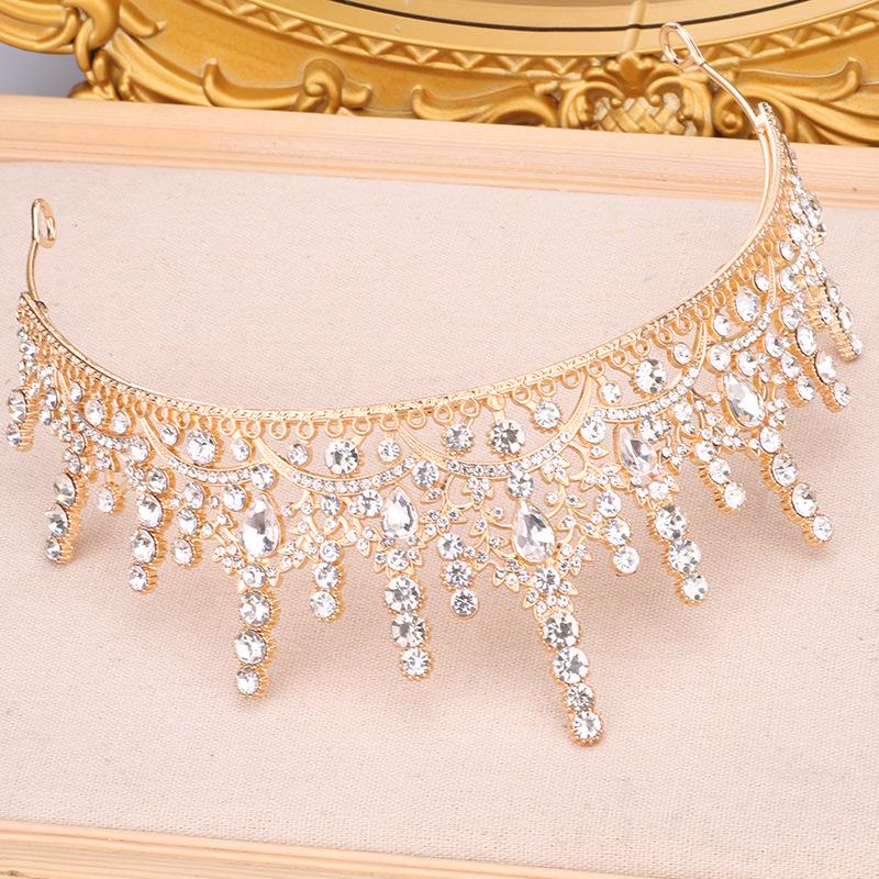 Luxuriöses Tropfenförmiges Brautdiadem Kopfschmuck - Prinzessinnen-Legierungs-Stirnband für Abendkleid-Accessoires