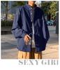 Japanese CityBoy Solid Color Layered Lapel Long-Sleeve Summer Men's Shirt Jacket