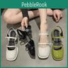 Jane Shoes Mary Pumps Buckle Women Thick Heels Elegant Shallow Square Toe Footwear Fashion Outdoor Lady Shoes