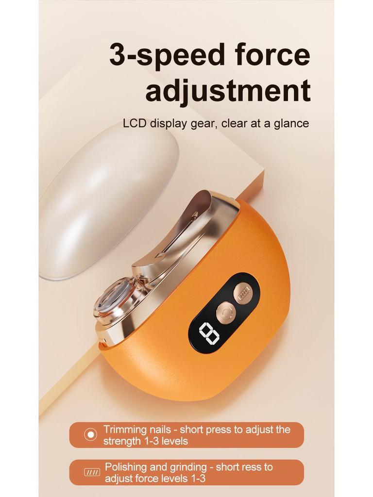 All-in-One Automatic Electric Nail Clippers for Babies & Children with Anti-Splash Polishing and Grinding Features