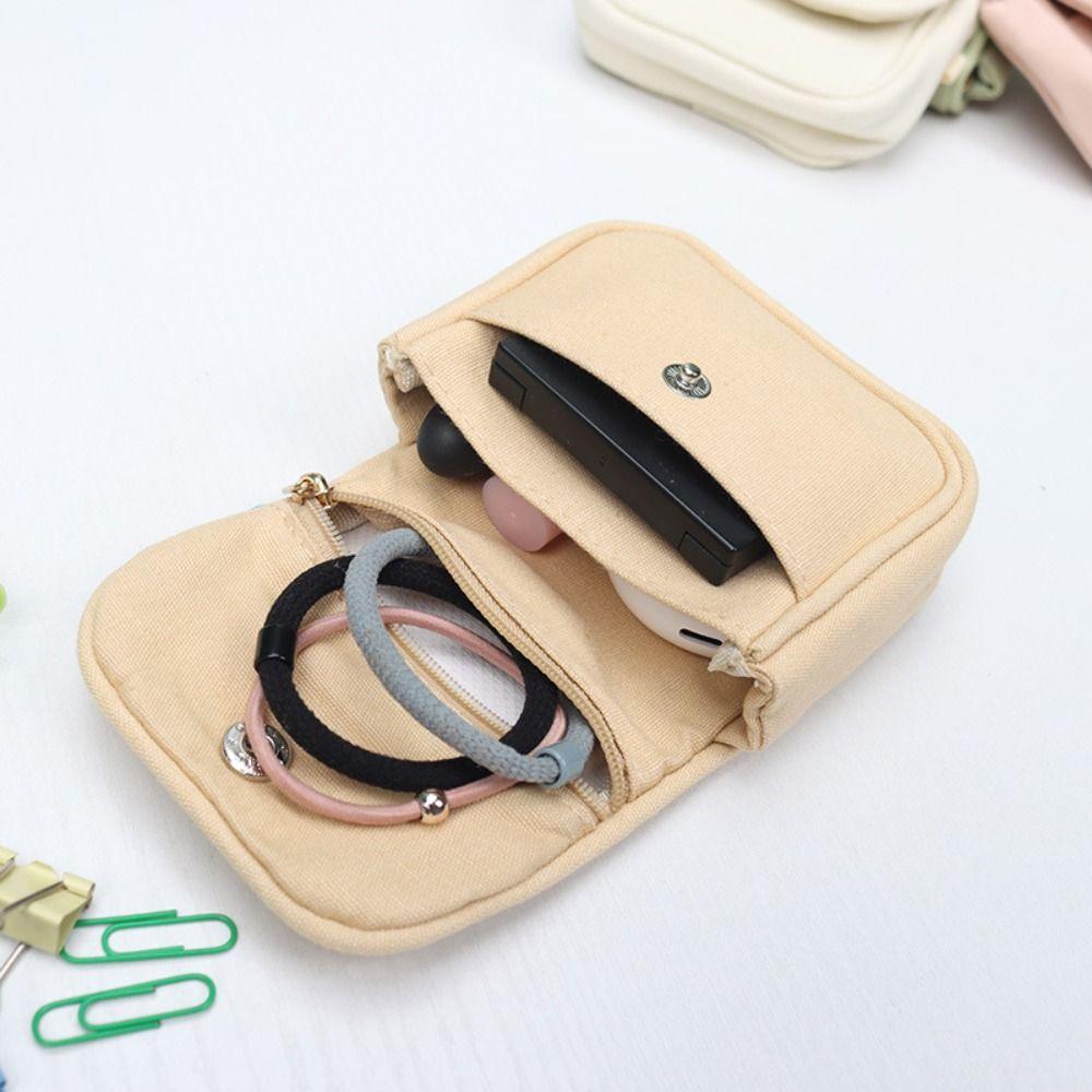 Canvas Mini Portable Coin Purse Card Organizer Portable Card Holder  Card Holder Bag