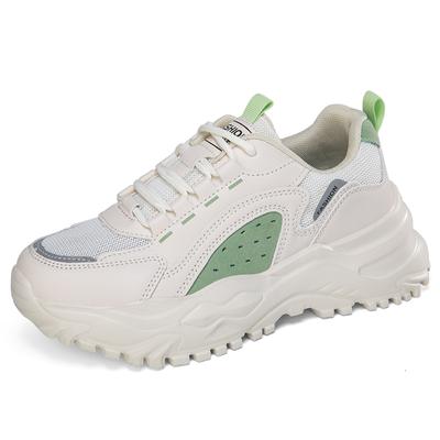 White Black Chunky Sneakers Women Thick Bottom Dad Shoes