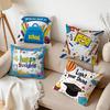 Pcs BacktoSchool Campus Themes Singlesided Printed Pillowcase Cushion Coversuitable For Living Roombedroomcar Decoration