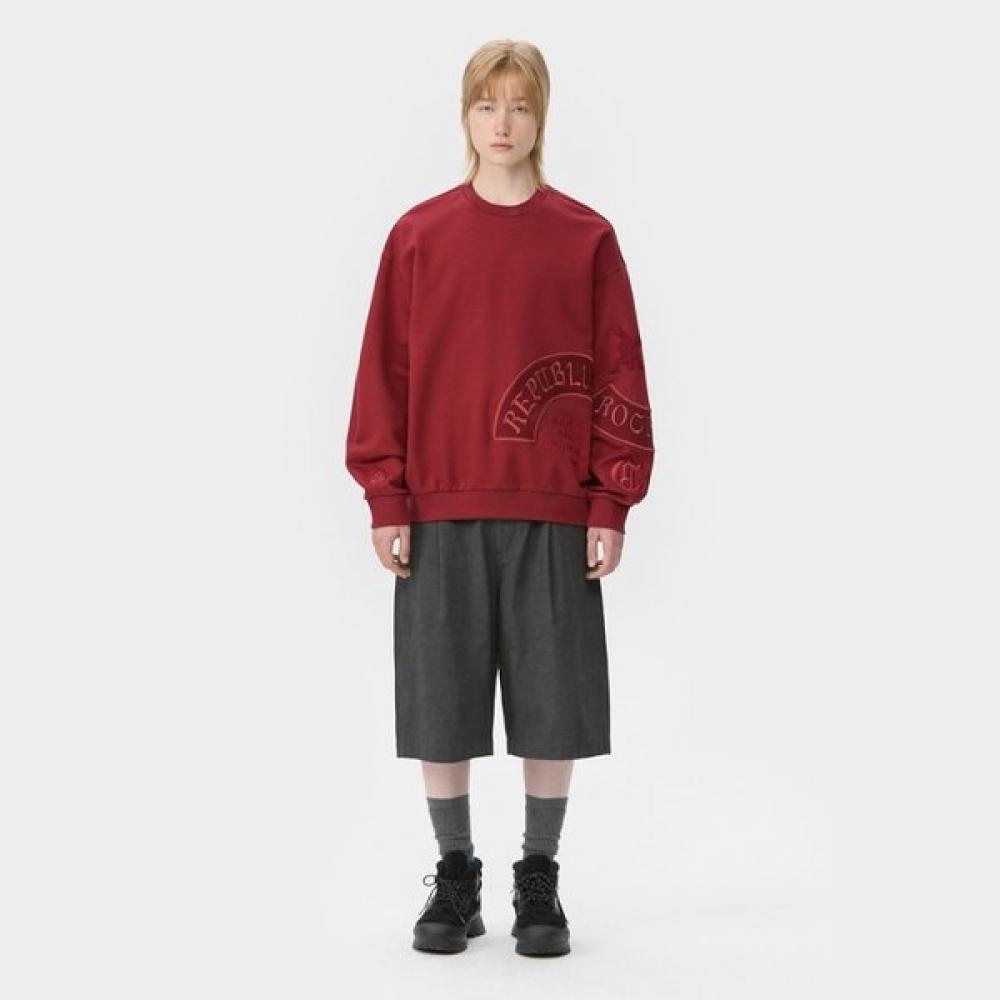 Customellow Off Season Red Graphic Sweatshirt  Cwtaw25625rex 