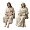 Jesus Resin Car Ornament Figurine Compact Sitting Design Handcrafted Jesus Statue Dashboard Table Shelf Home Office