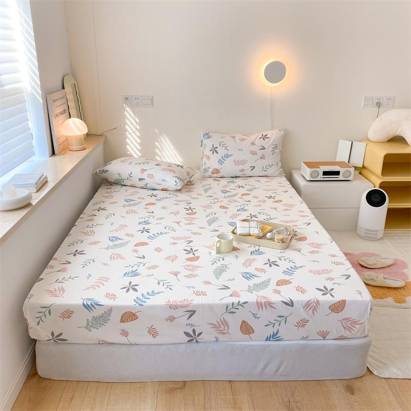 100% Cotton Fitted Sheet Cartoon Style Bed Cover Skin-friendly Bedsheets Single Size Bed Linen Sabanas Para Cama (No Pillowcase)