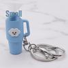 Popular Soft Rubber Stanley Cup Pendant Keychain - Creative Milk Tea Cup Keyring Available