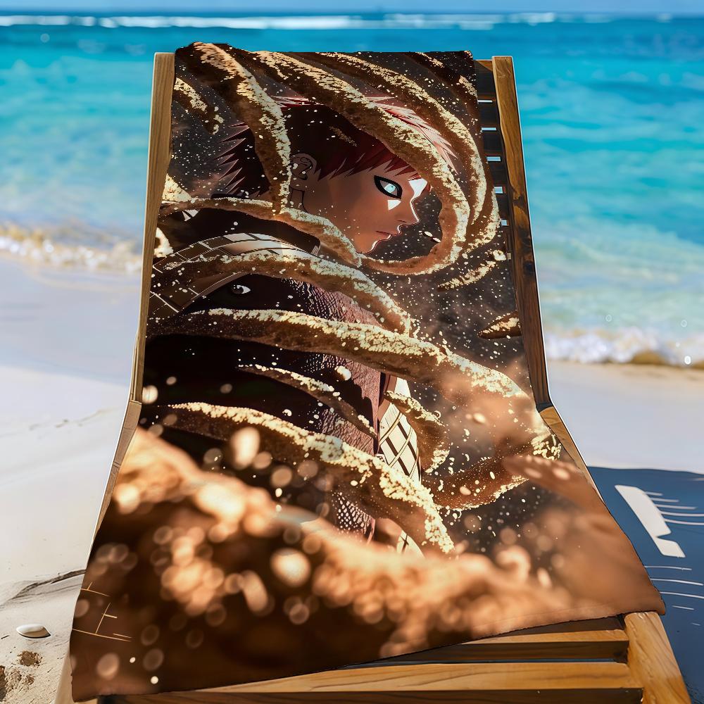 

N-Naruto-S Gaara Towel Sports Quick Dry Travel Camping Gear Sandproof Soft Light Large Beach Towel W40*H60(CM)